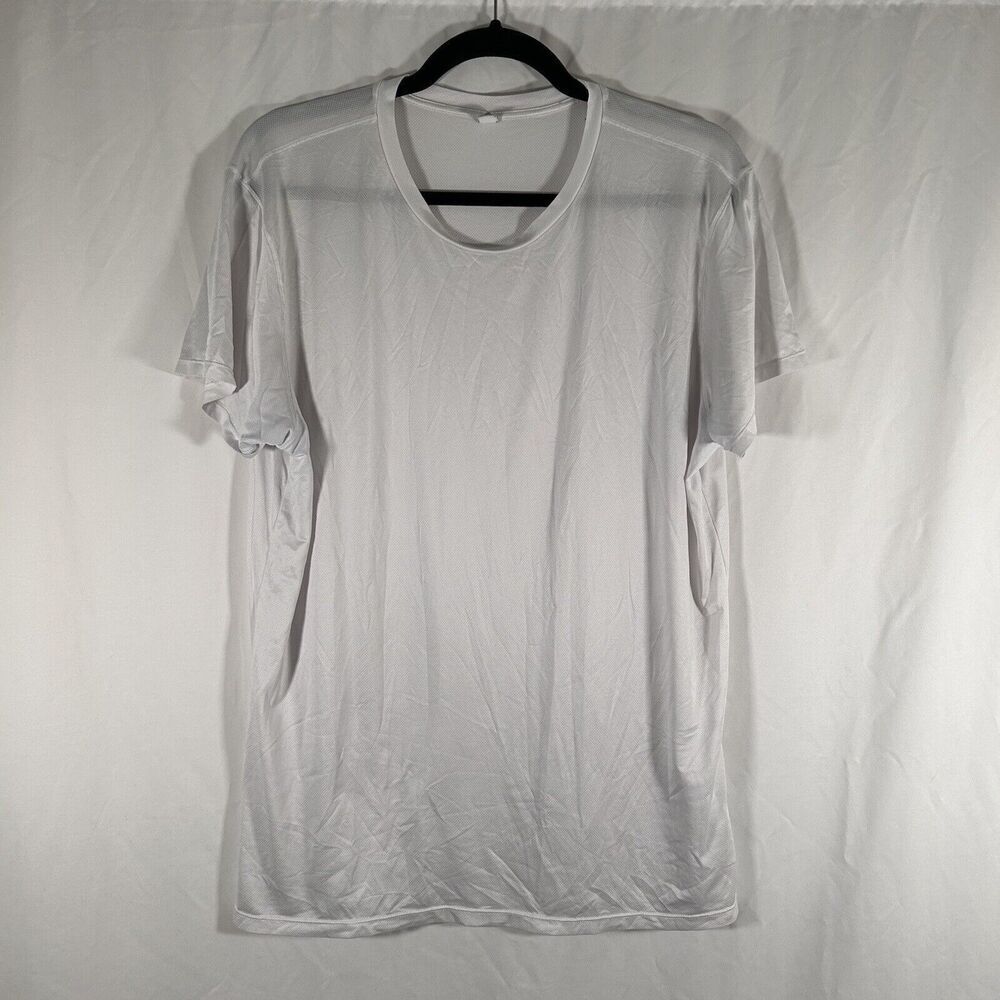 Uniqlo T Shirt Women's XL White Short Sleeve Crew Neck Breathable Lightweight